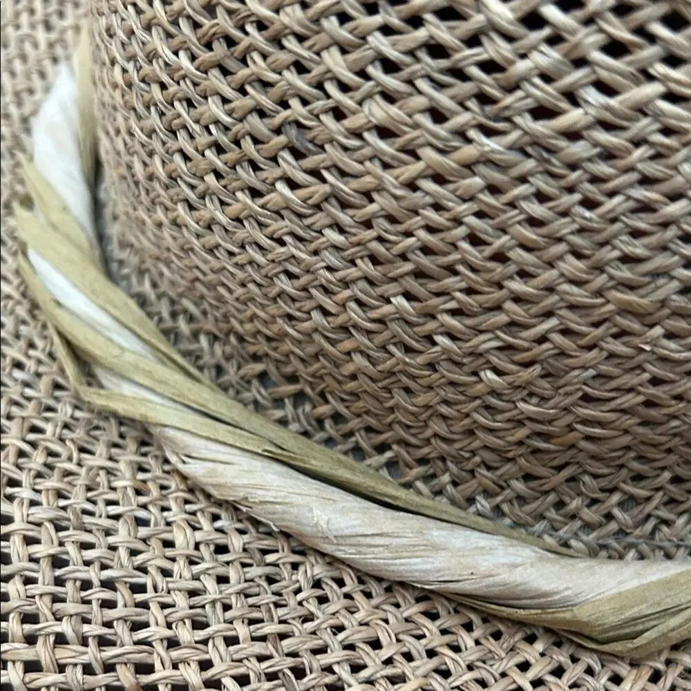Vintage Cottagecore Straw Hat with Floral Detail - Picture 12 of 16